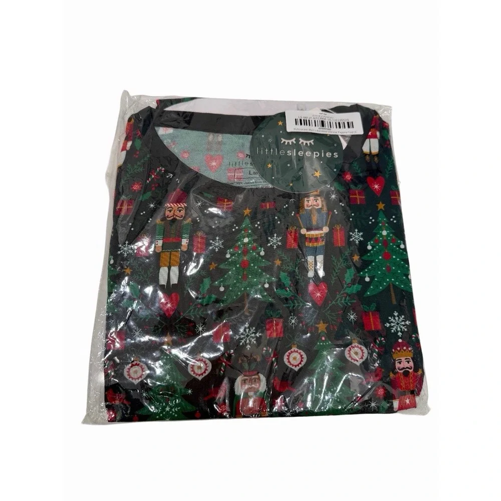 Little Sleepies CHRISTMAS NUTCRACKER Holiday Men's Bamboo Pajama Top L NWT